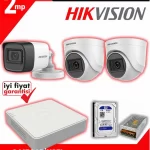 Hikvision 3 Kameralı Güvenlik Seti