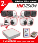8li Hikvision Güvenlik Kamera Seti