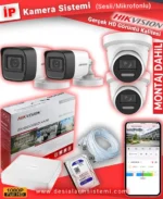 4 Kameralı Hikvision İP Kamera Sistemi Seti