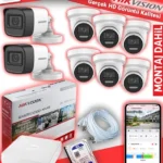 6 Kameralı Hikvision İP Kamera Sistemi Seti