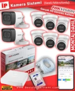 6 Kameralı Hikvision İP Kamera Sistemi Seti