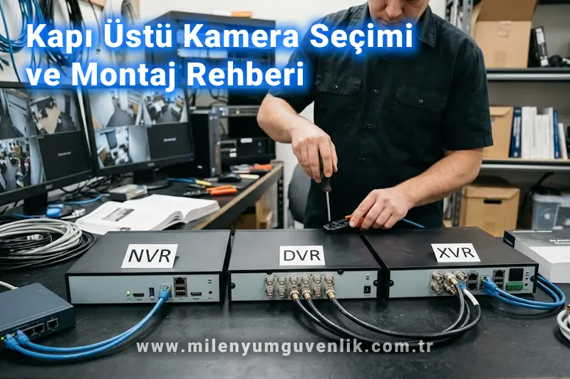 Güvenlik kamerası sistemlerinde kullanılan NVR, DVR ve XVR kayıt cihazları ve farklı kamera bağlantı seçenekleri